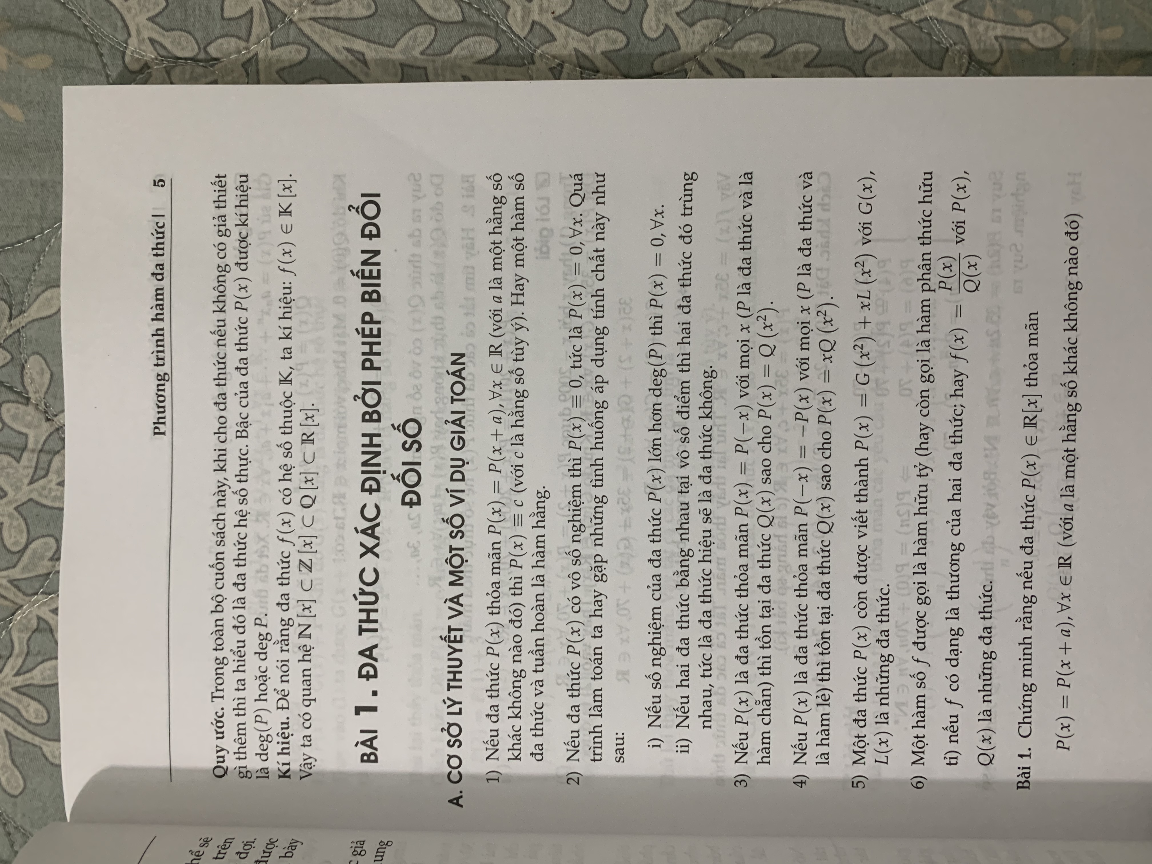 Phương trình hàm đa thức