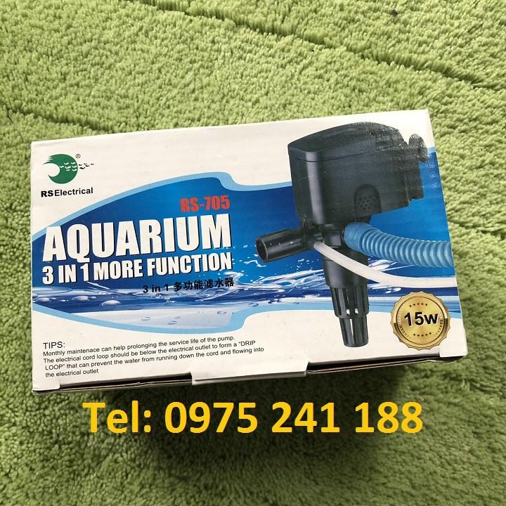 Máy bơm lọc nước bể cá RS-705, công suất 15W, lưu lượng 800 lít/ giờ