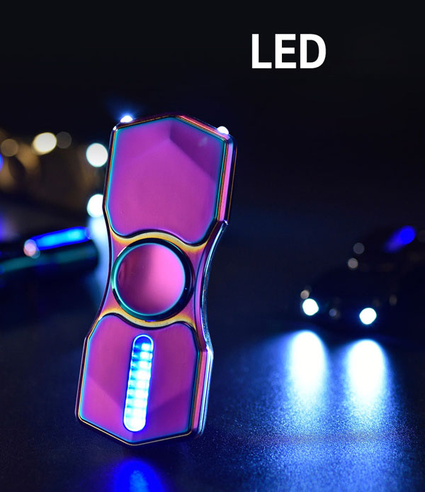 Hộp quẹt bật lửa hồng ngoại kiêm đèn pin kiểu dáng Spinner với 12 hiệu ứng đèn led