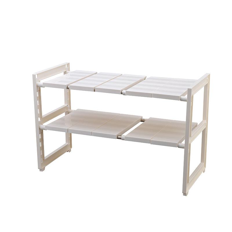Khuyến mại tủ bếp cao từ trần đến sàn giá lưu trữ bồn rửa có thể điều chỉnh giá ống thép không gỉ vách ngăn hai lớp phòng kính thiên văn