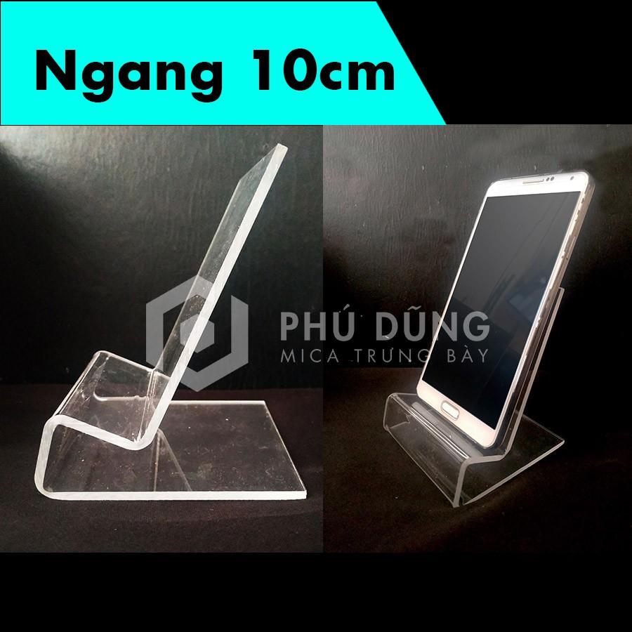 Kệ Mica TRONG SUỐT Trưng Bày Điện Thoại (Ngang 10cm)