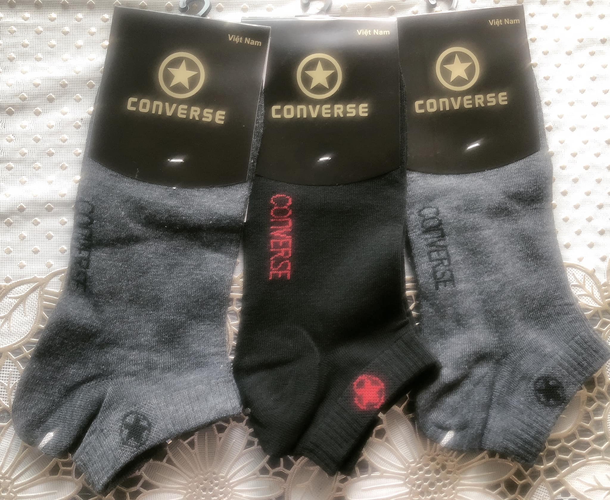 Combo 3 đôi tất cổ ngắn mẫu mới chất coton đẹp