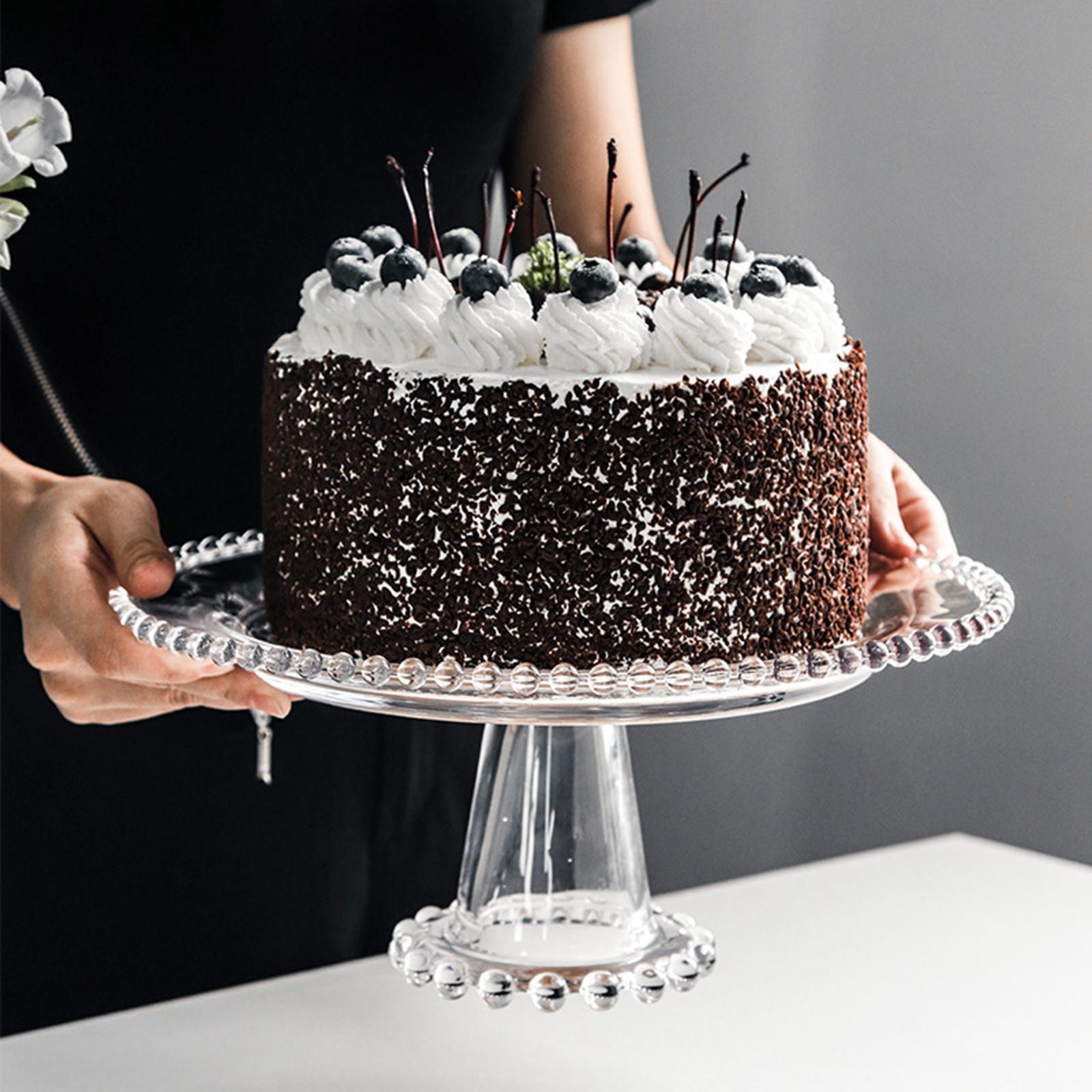 Transparent Cake Stand 12inch Round Cake Plate for Event Countertop Supplies