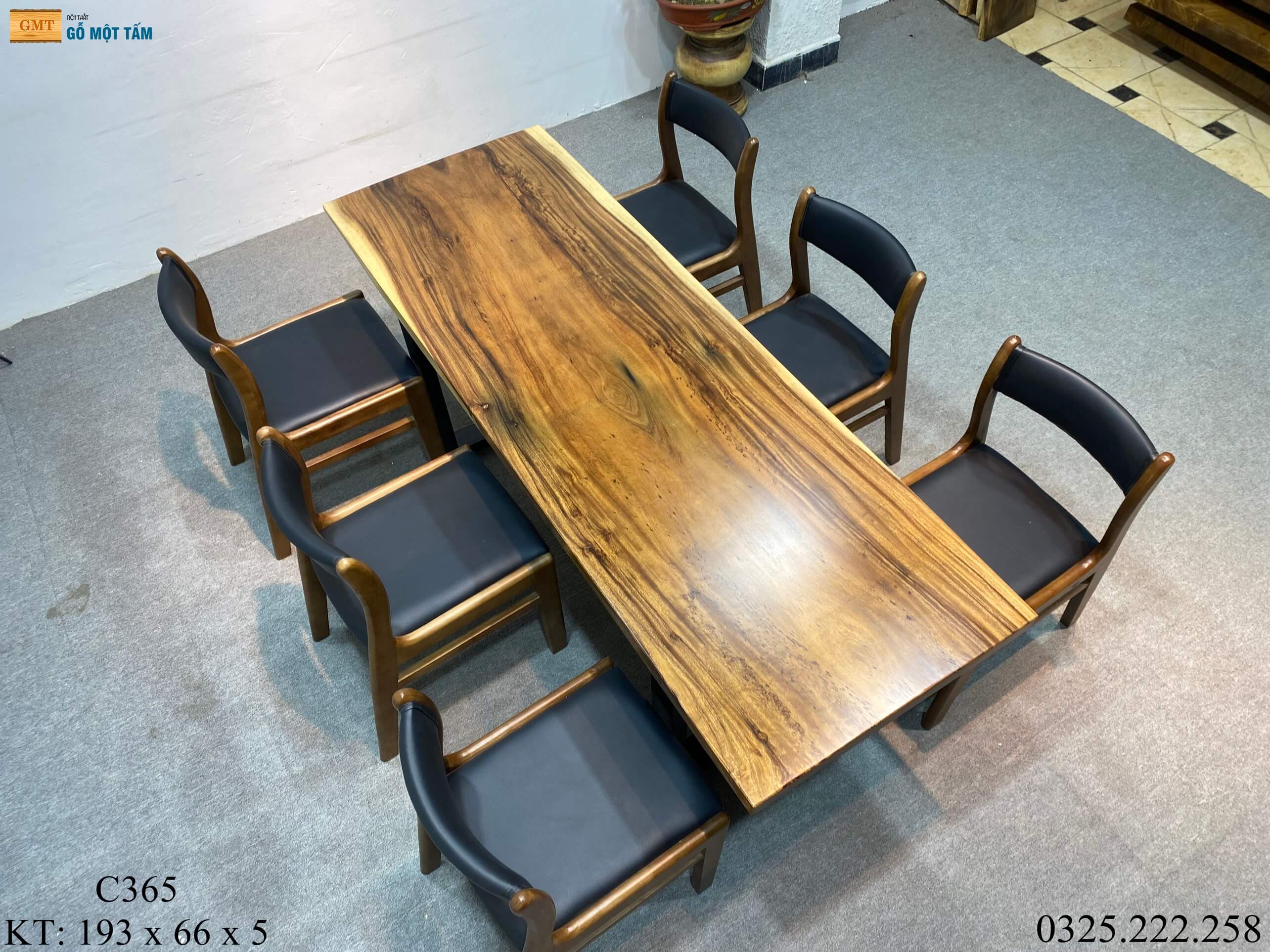 Bàn Làm Việc Gỗ Me Tây, Bàn Cafe Gỗ Me Tây, Bàn Gỗ Me Tây Nguyên Tấm Dài 1,93m Rộng 66cm Dày 5cm