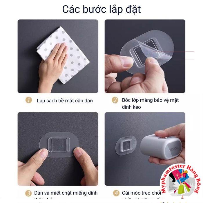 Móc treo chổi dán cường lực các loại