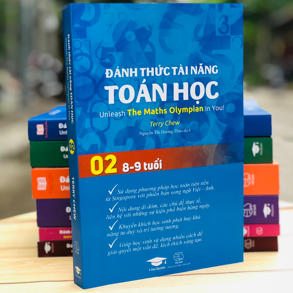 Combo 2 Cuốn Sách Đánh Thức Tài Năng Toán Học 1 và 2 - Là Sách Song Ngữ ( Việt – Anh) Giúp Trẻ Vừa Học Toán Vừa Ôn Luyện Tiếng Anh, Dành Cho Học Sinh Lớp 1 Đến Lớp 3 - Á Châu Book, Bìa Mềm, In Màu