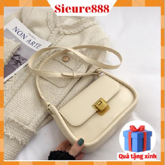 Túi xách nữ đeo chéo, túi xách nữ basic khóa gập da mềm TX02 Sieure888_Store
