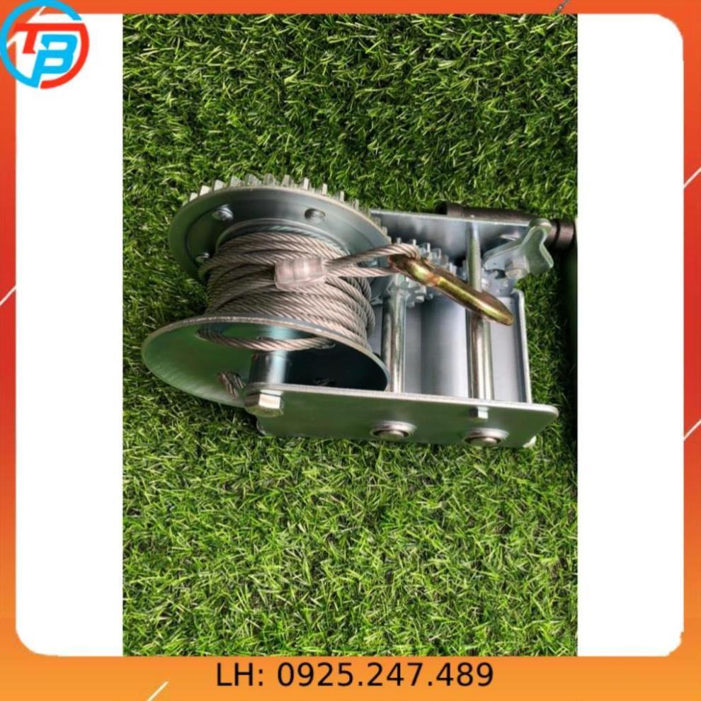 Tời quay tay 2000lbs tải trọng 1000kg CÁP THÉP Thái Bình Vina