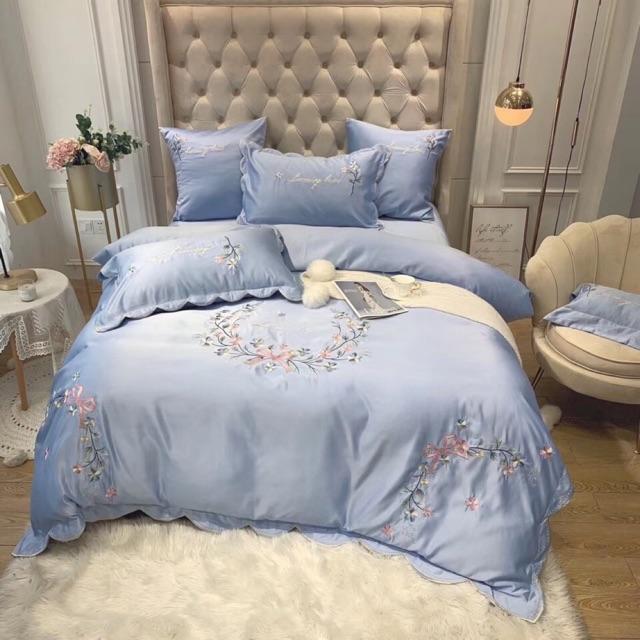 Bộ chăn ga gối phi lụa cao cấp