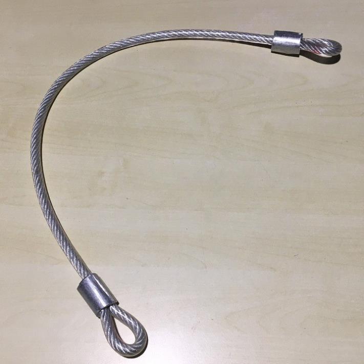 01 SỢI DÂY CÁP BỌC NHỰA 6 TẤT - DÂY CÁP KHÓA XE 60cm