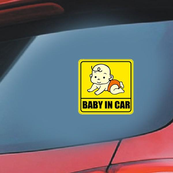 Miếng dán phản quang xe ô tô Baby In Car tiện ích