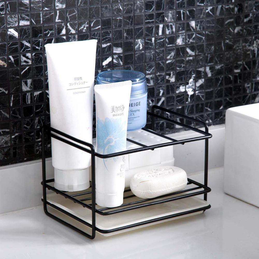 Bọt Biển Giá Đỡ Xà Phòng Thoát Nước Có Giá Để Đồ Bồn Rửa Chén Nhà Tổ Chức Áo Dishcloth Bàn Chải Sắt Kệ Nhà Tắm