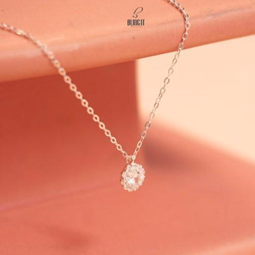 Vòng cổ Bling It hoa mặt trời đính đá bạc BIVC244