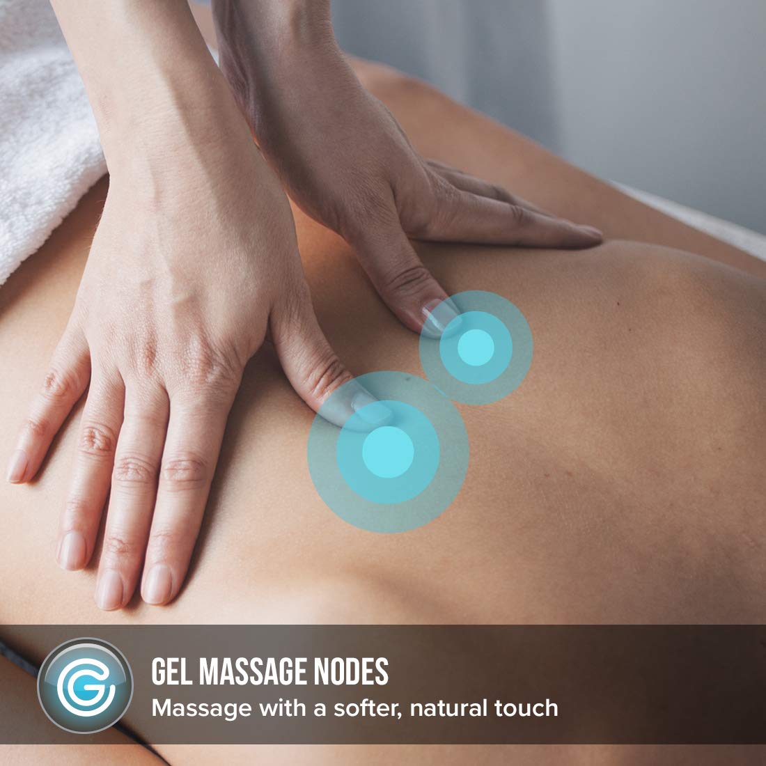 Gối massage USA công nghệ Shiatsu GEL 3D điều khiển từ xa, kèm nhiệt và hồng ngoại HoMedics SGP-1100H-EU nhập khẩu USA