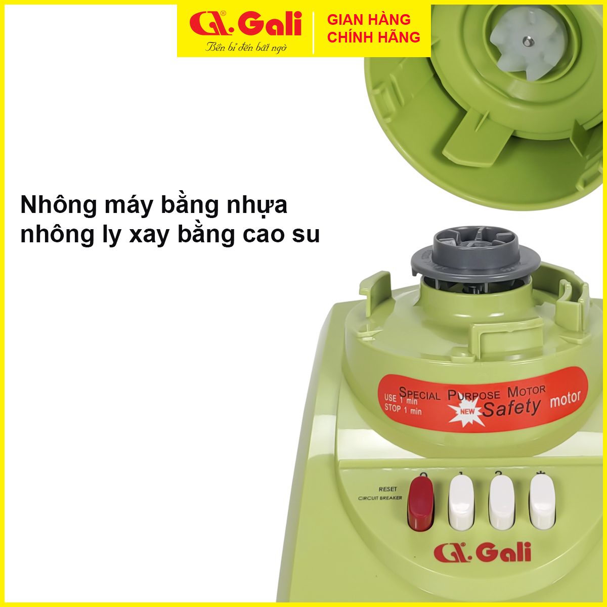 Máy xay sinh tố Gali 3in1, đa chức năng xay các loại sinh tố, rau củ quả, làm sữa hạt, xay các loại thực phẩm, gia vị, hàng chính hãng, bảo hành 12 tháng Gali