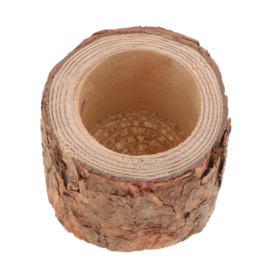 Natural Wooden Votive Candlestick Tealight Candle Holder Stand S