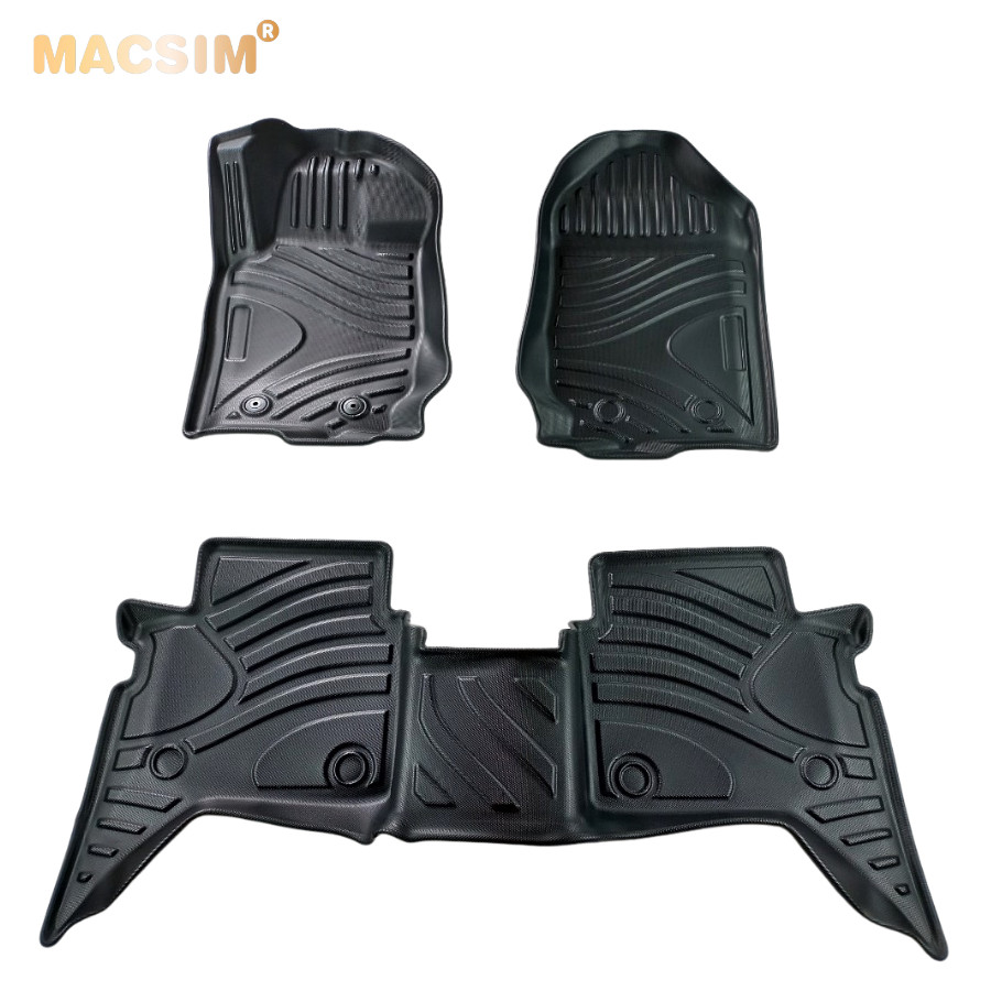 Thảm lót sàn xe ô tô Mazda BT50 2015- 2019 Nhãn hiệu Macsim chất liệu nhựa TPE cao cấp.