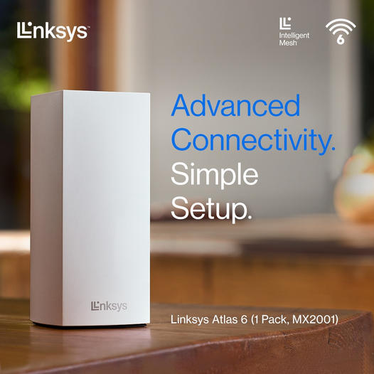 Router WiFi Dual-Band Mesh WiFi 6 LINKSYS Velop MX2001 / MX2002 / MX2003, Chuẩn WiFi AX, Tốc độ 3000Mbps - Hàng chính hãng