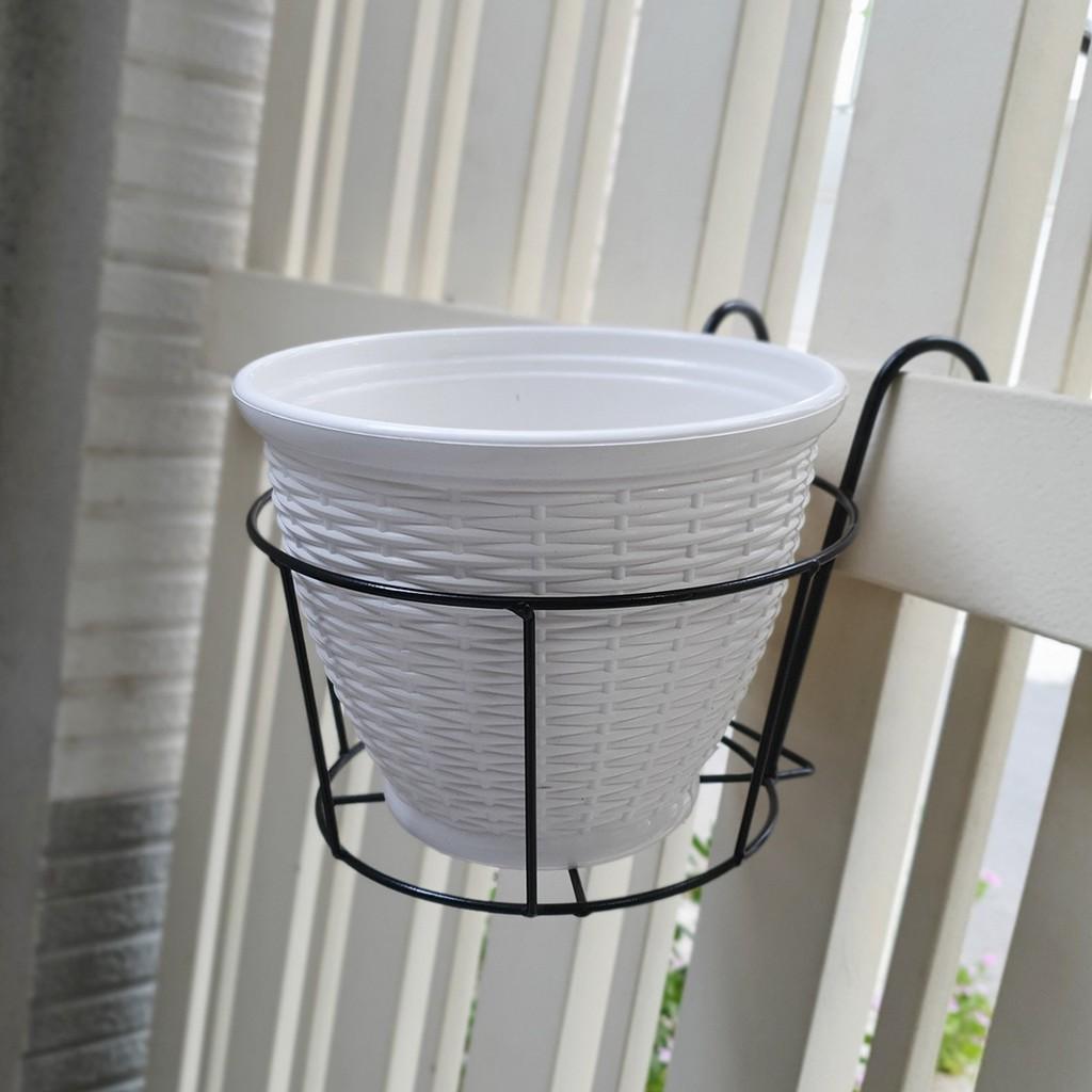 Móc tròn treo chậu hoa ban công, khung cửa sổ đường kính 22cm