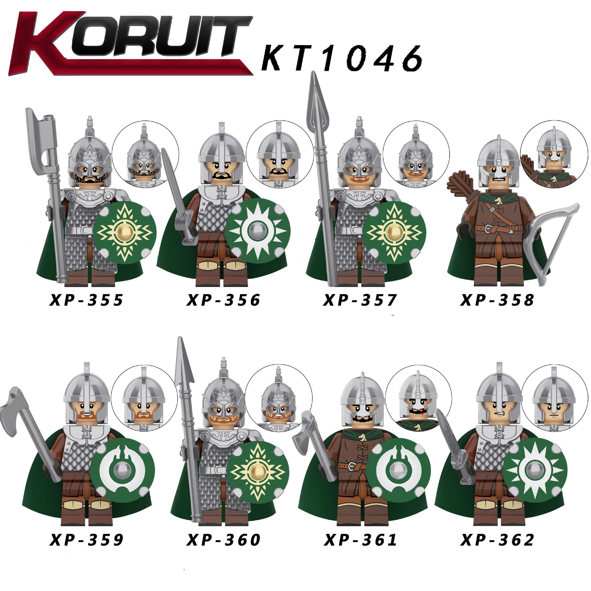 Minifigures Mô Hình Lính Trung Cổ Lord Of The Rings KT1046 Lính Rohan Mẫu Mới Nhất