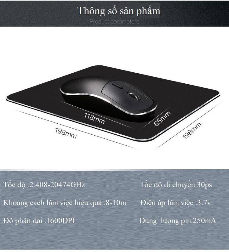 Chuột Không Dây Pin Sạc Kèm Lót Chuột K.1