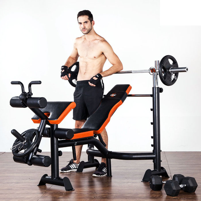 Ghế tập tạ đa năng GM-4380 | Dụng cụ tập GYM cho gia đình giá tốt - Thép dày 2,5 ly siêu khỏe + Đệm mút siêu êm