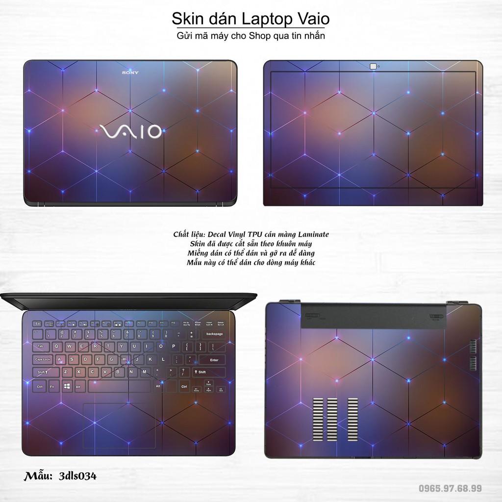 Skin dán Laptop Sony Vaio in hình 3D Color (inbox mã máy cho Shop)