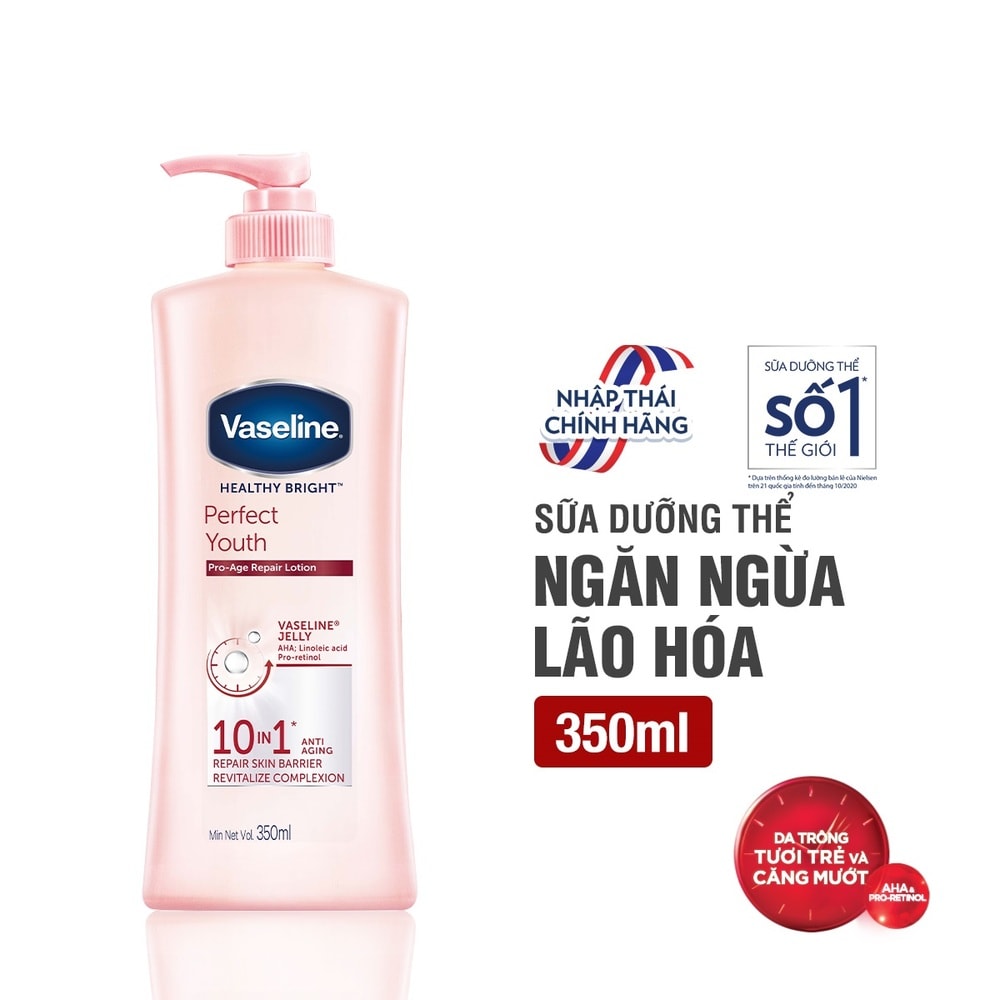 Sữa Dưỡng Thể Vaseline Perfect Youth Anti-Aging Ngừa Lão Hóa 350ml