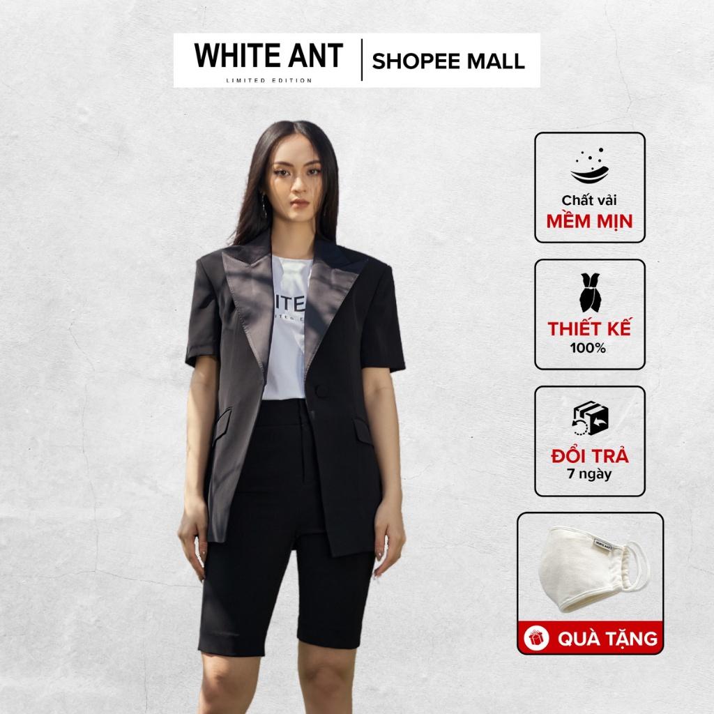 Áo Khoác Blazer Nữ WHITE ANT ALUA PEAKED COLLAR BLAZER Thiết Kế Tay Ngắn Cá Tính, Chất Liệu Cao Cấp 180501009