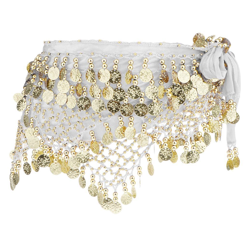 Belly Dance Waist Chain White