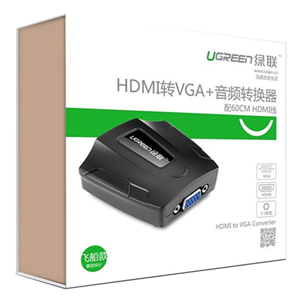 Bộ Chuyển Đổi Ugreen HDMI Sang VGA Audio 40227 - Hàng Chính Hãng