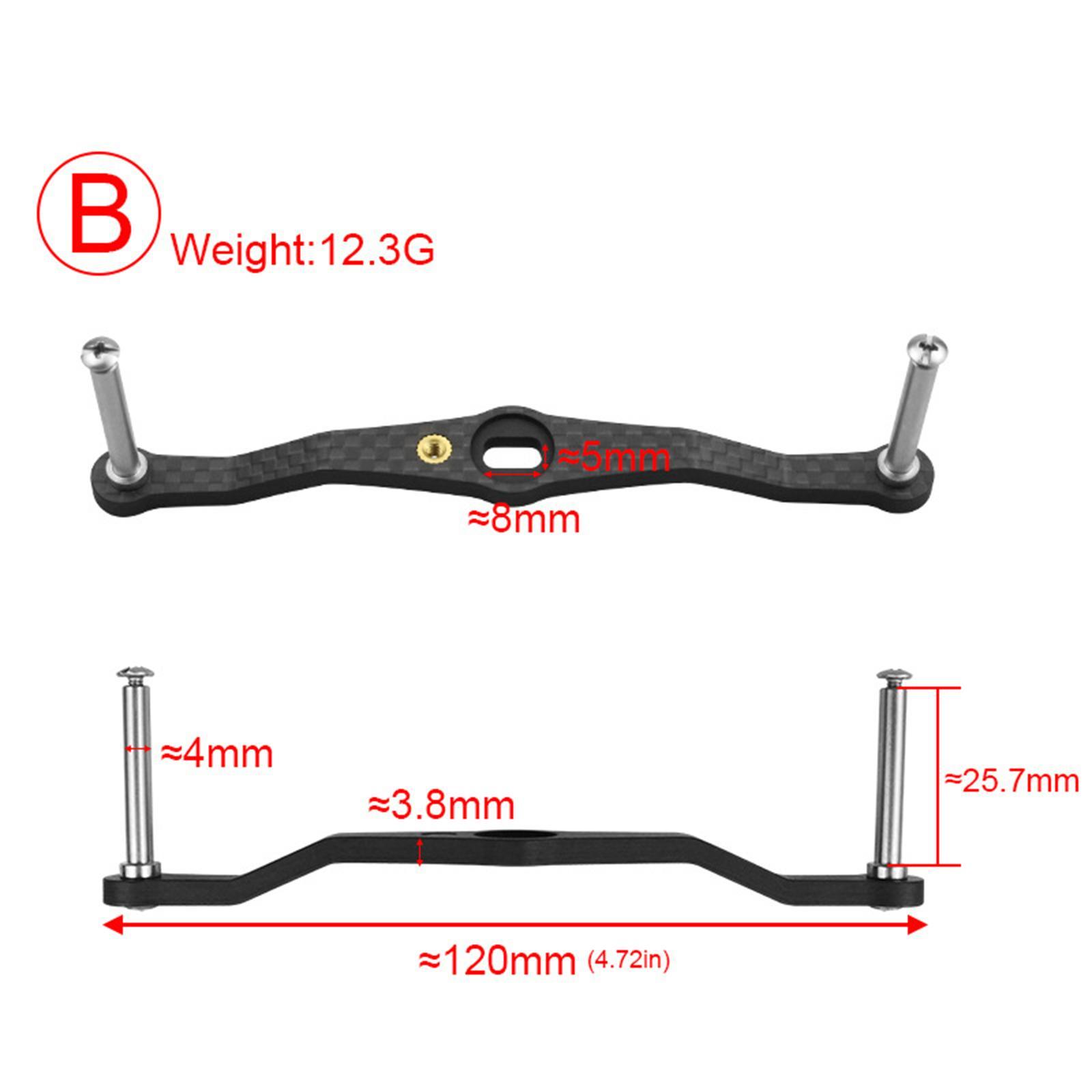 Carbon Baitcasting Reel Handle Left Right Handle Crank Accessory for Casting Reel