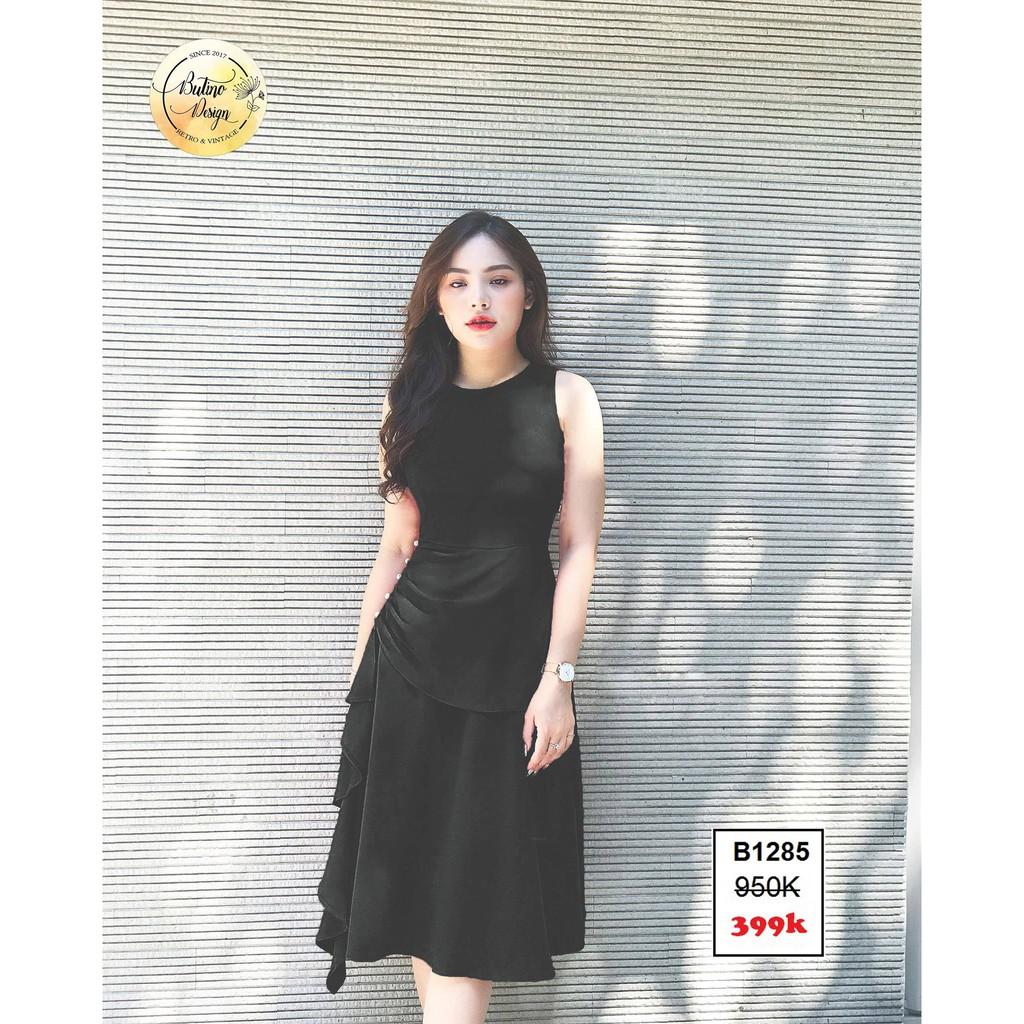 Váy đầm xòe Đen B1285 thời trang nữ hàng thiết kế Cao Cấp - 3 màu
