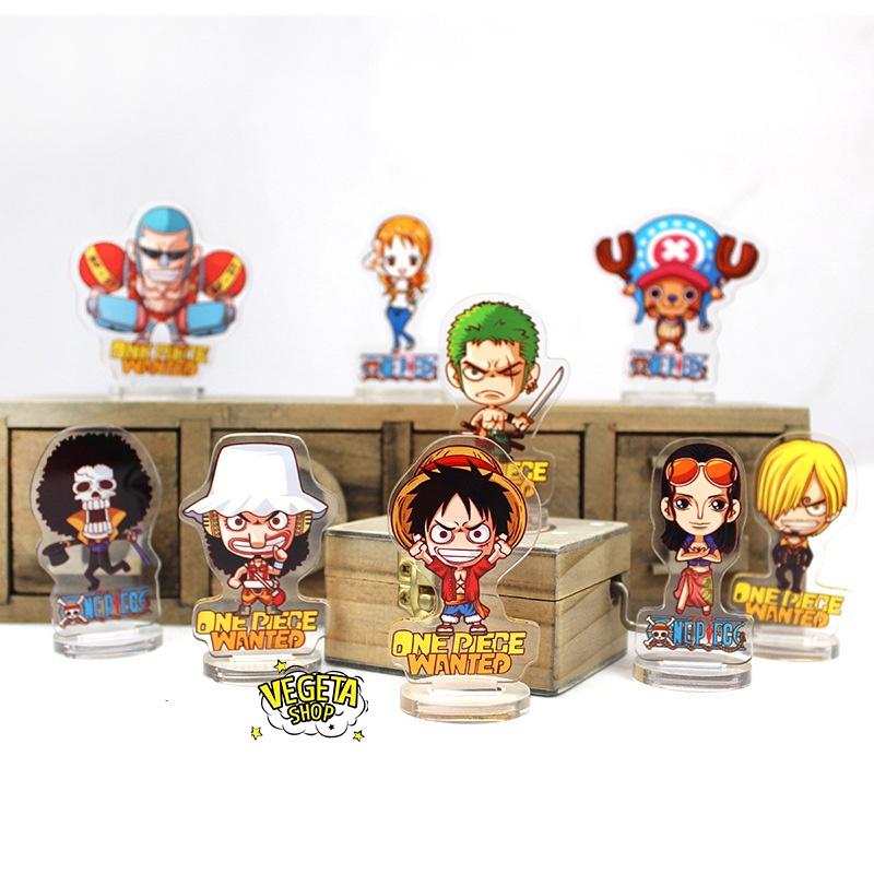 Mô Hình Tượng Standee Acrylic Mica 2 mặt - Set 9 Standee Naruto One Piece Conan Mob Psycho 100 Attack on Titan Kimetsu