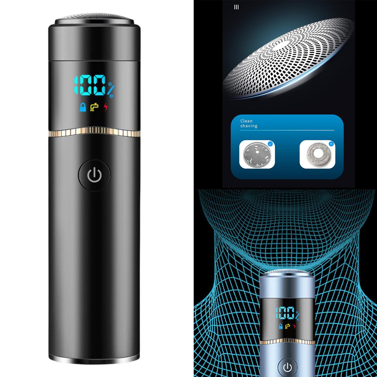 Mini Electric Shaver Waterproof for Men USB Charging LED Display