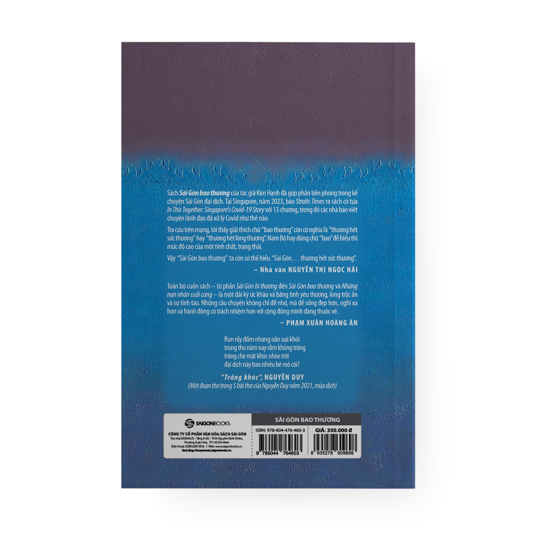 Sách Sài Gòn Bao Thương - Một Góc Ký Ức Về Tình Người Trong Đại Dịch Covid - 19