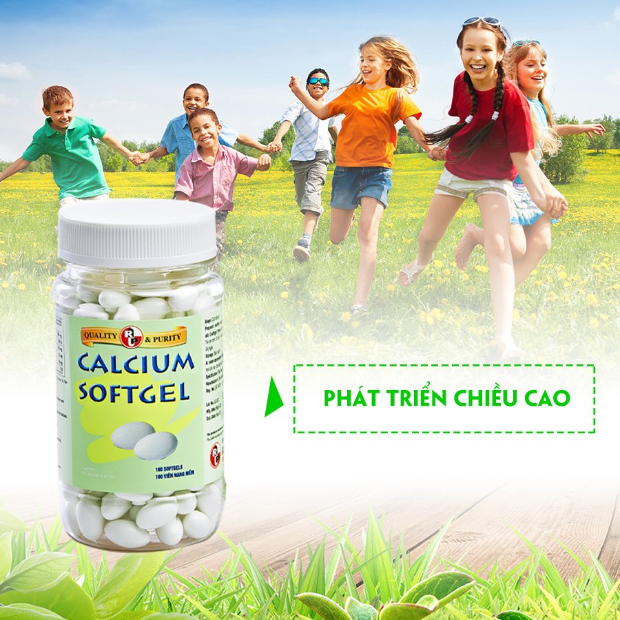 COMBO 2 CHAI TPCN  bổ sung Calcium (canxi) và Vitamin D3- CALCIUM SOFTGEL – phòng ngừa loãng xương, giúp xương chắc khoẻ- Chai 100 viên TẶNG 1 CHAI