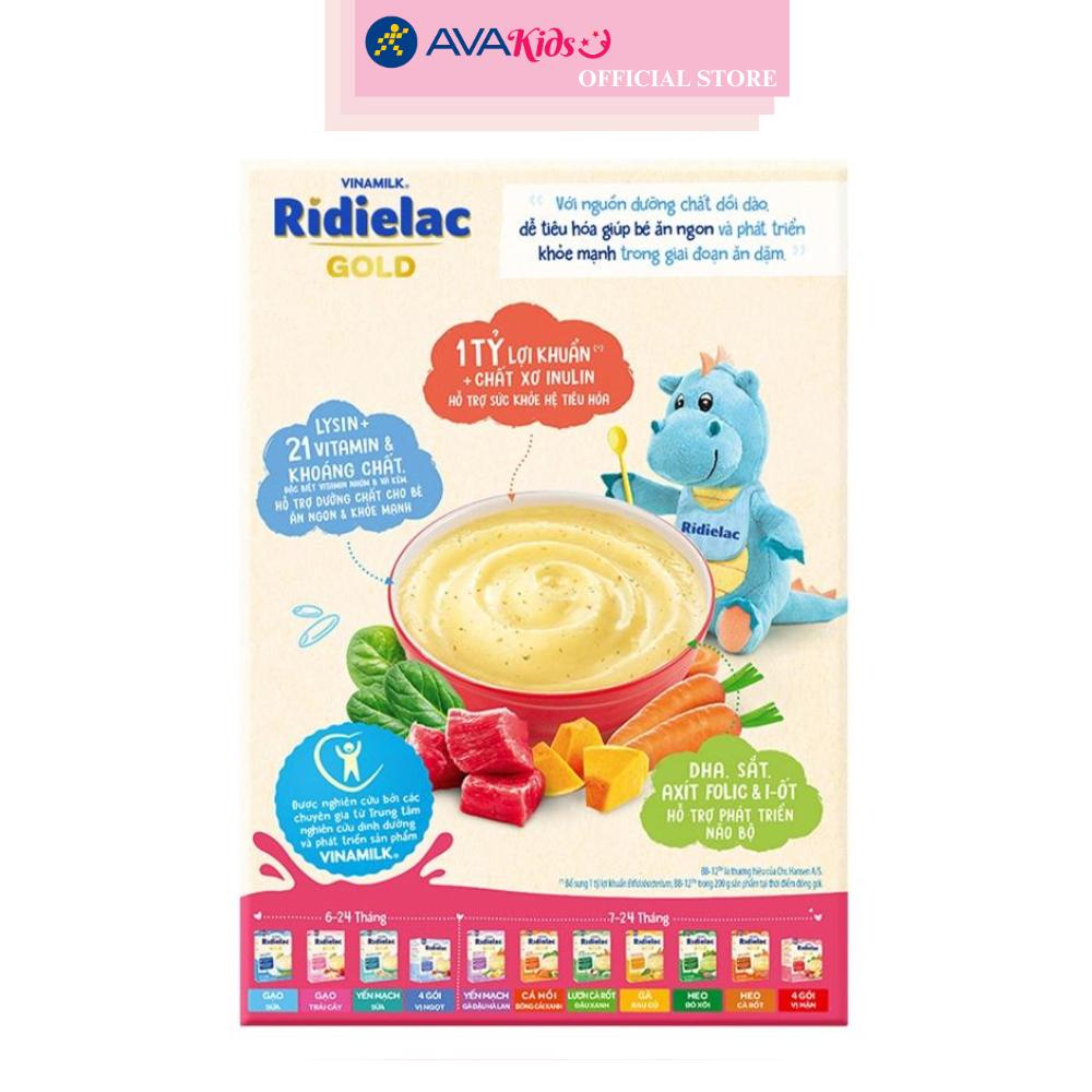 Bột ăn dặm Vinamilk RiDielac Gold bò, rau củ hộp 200g (7 - 24 tháng)