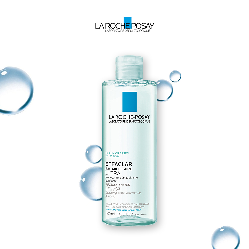 Nước làm sạch sâu và tẩy trang dành cho da mụn, da dầu nhạy cảm La Roche-Posay Effaclar Micellar Water 400ml