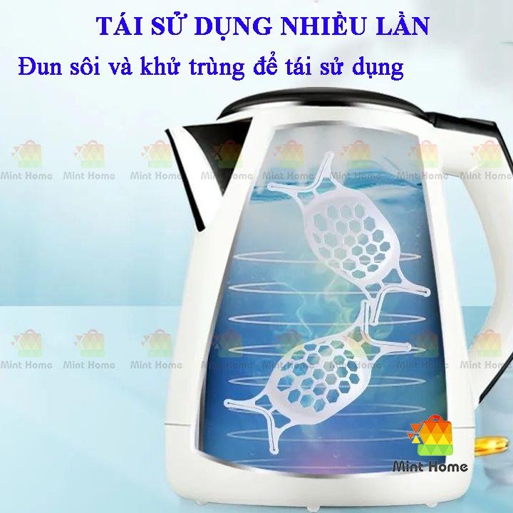 Khung giá đỡ 3D có dây quai đeo khẩu trang silicon mềm móc đai tai giả chống đau phù hợp khẩu trang y tế KF94 N95 3M 4D