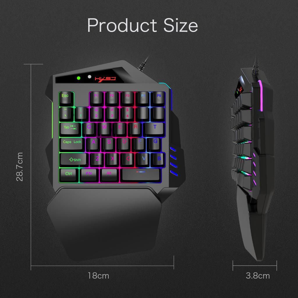 Hand RGB Gaming Keyboard,USB     Single Hand Keyboard with