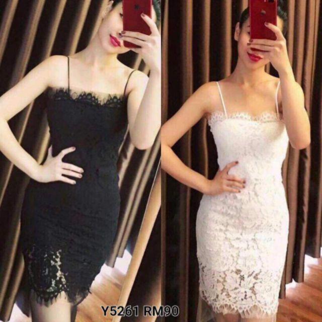 Đầm body 2 dây ren 2 lớp