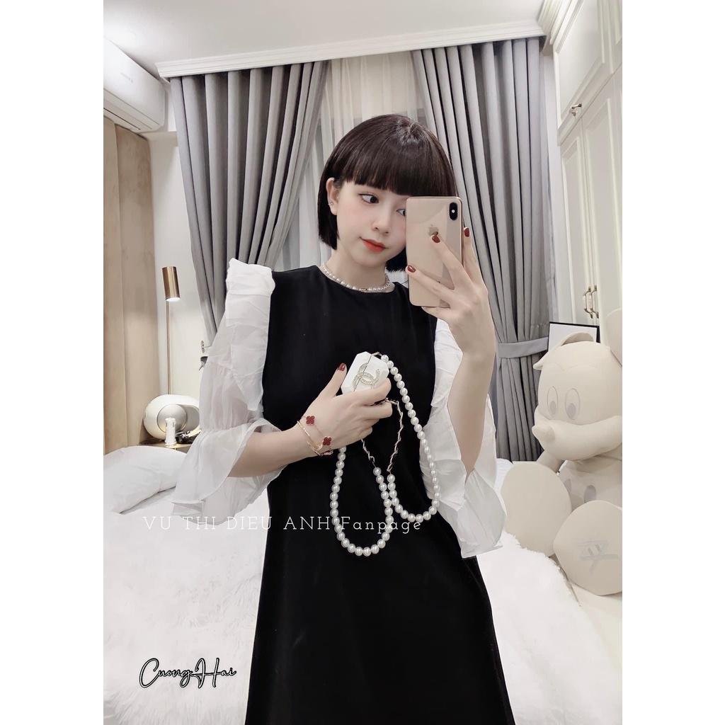 Váy suông tay phối tơ