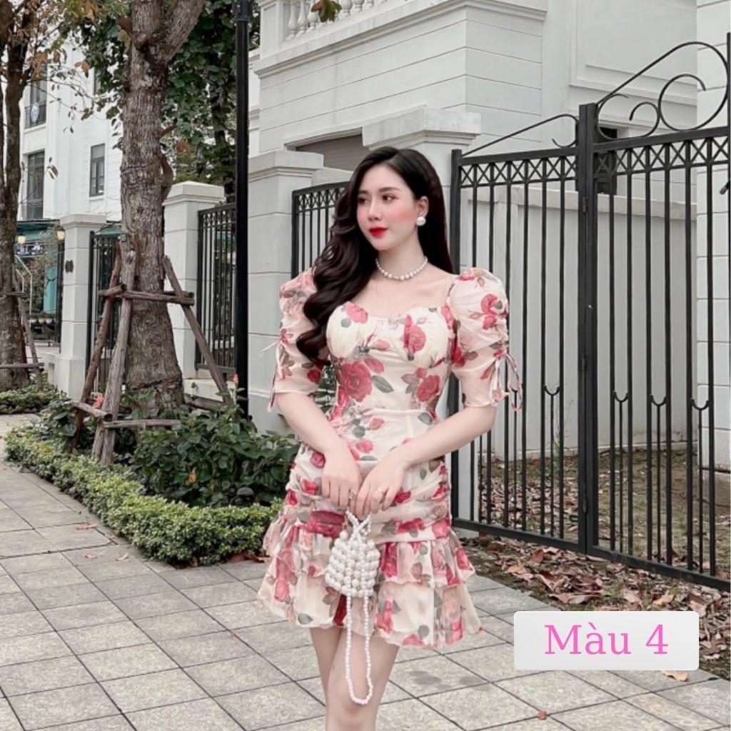Váy hoa body thiết kế sang chảnh đầm body hoa trẻ trung xinh đẹp HN Clothing V50