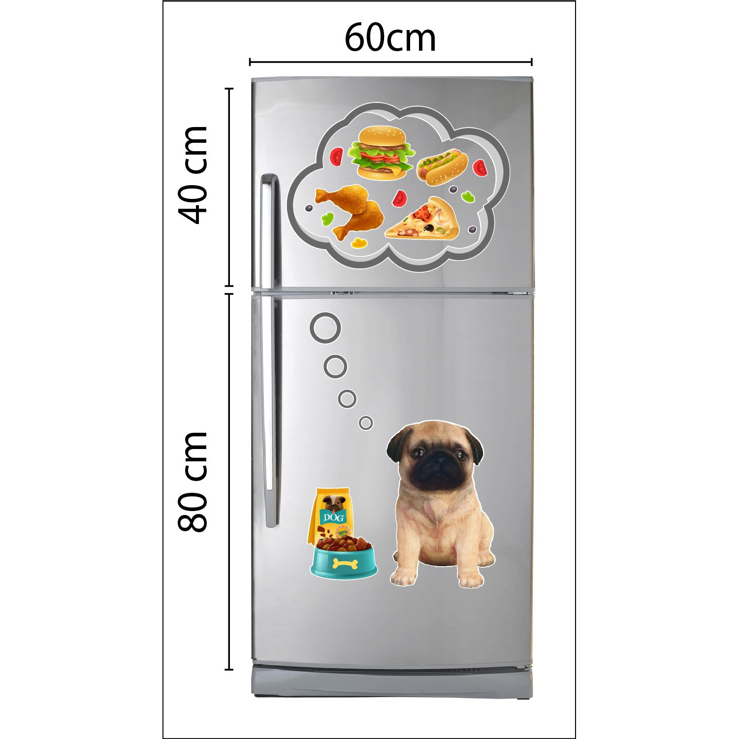 Decal trang trí tủ lạnh số 9