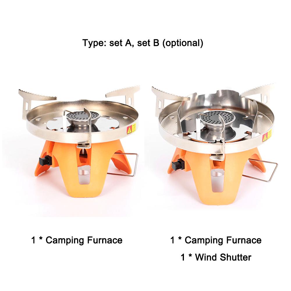 Outdoor Camping Metal Stoves Portable Picnic Barbecue Furnace Windproof Integrated Outdoor Cooking Accessory