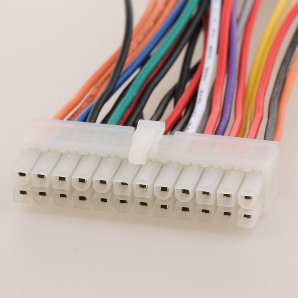 24 pin  Male to Female Motherboard Extension Power Supply Cable 200mm