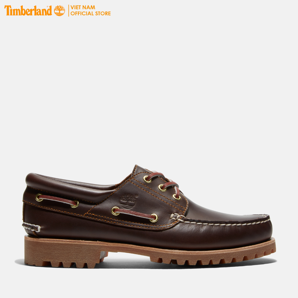 [Original] Timberland Giày Lười Nam - Men's Authentics 3 Eye Classic Md Brown Full Grain TB03000322