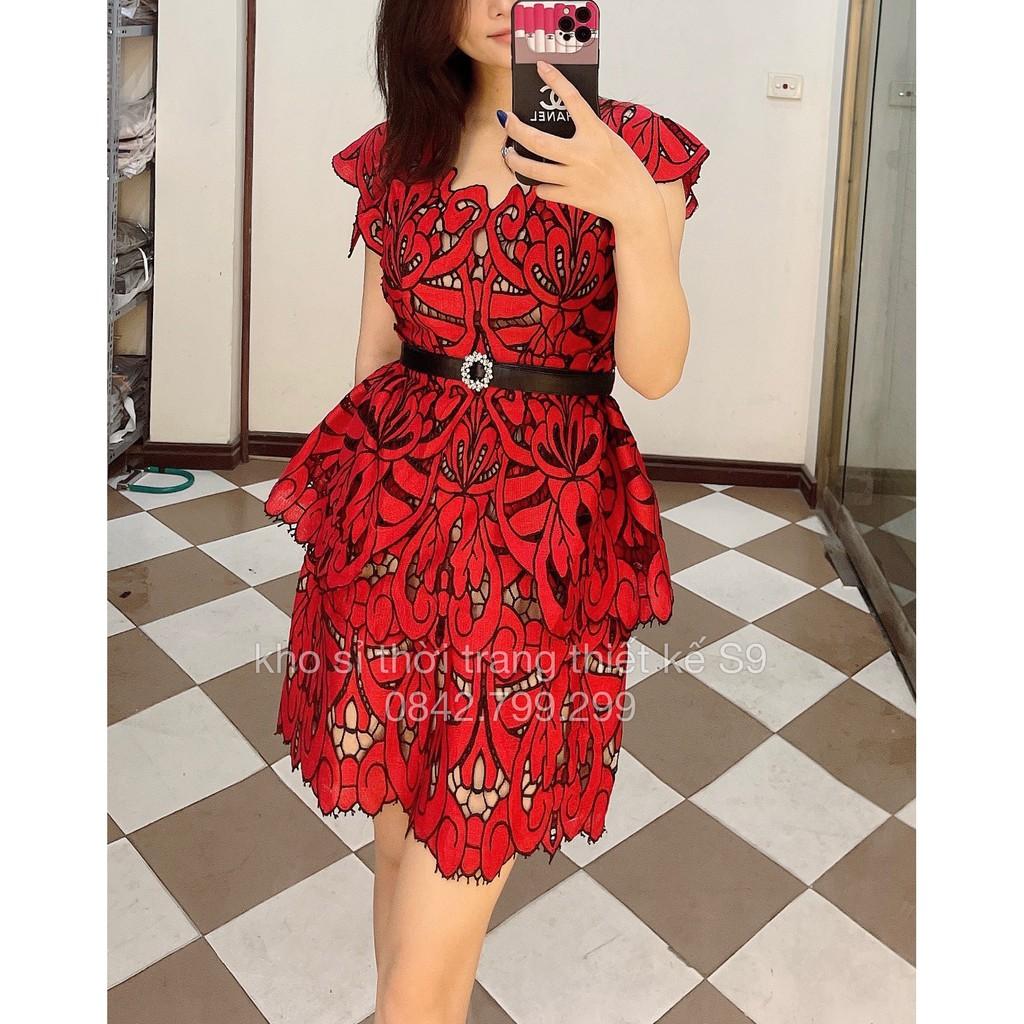 Đầm Lacy limited đắp ren nổi cao cấp