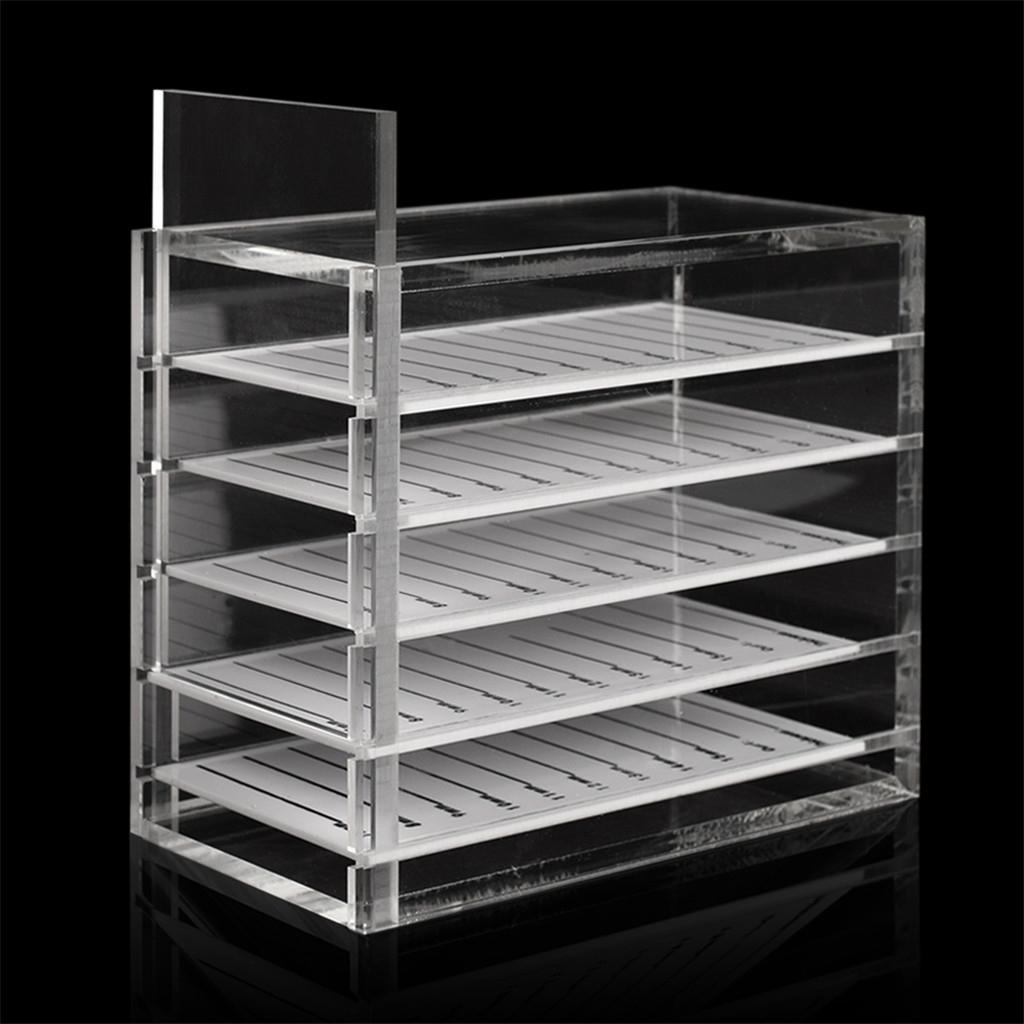 Acrylic False Eyelash Storage Box Makeup Cosmetic Case Lash Holder Organizer